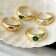 Round Zircon Adjustable Ring