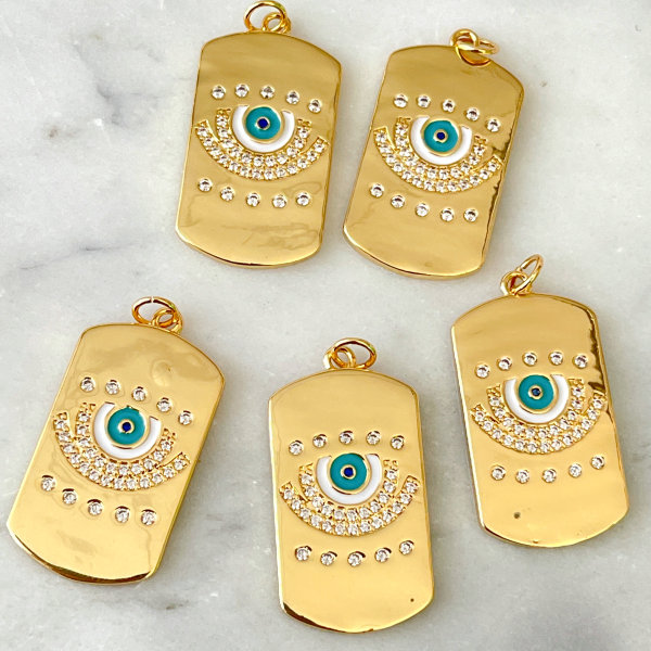 Blue Eye Tag Pendant
