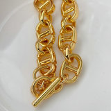 18K Gold Plated High Quality Chunky Chain Necklace 16inch