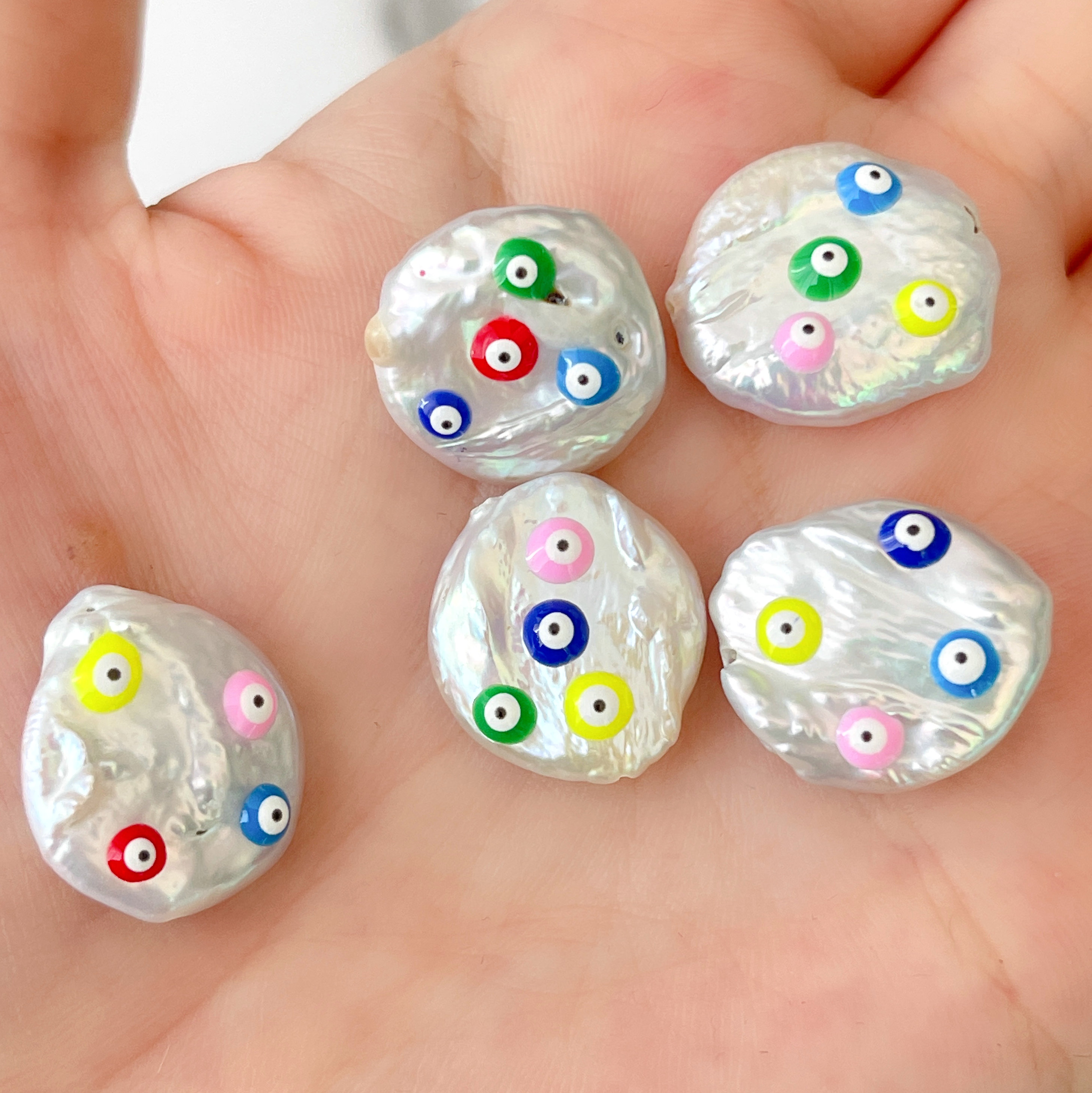 Fresh Water Pearl Eye Bead Charm