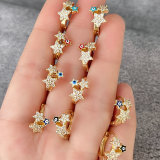 Star Eye Hoop Earrings
