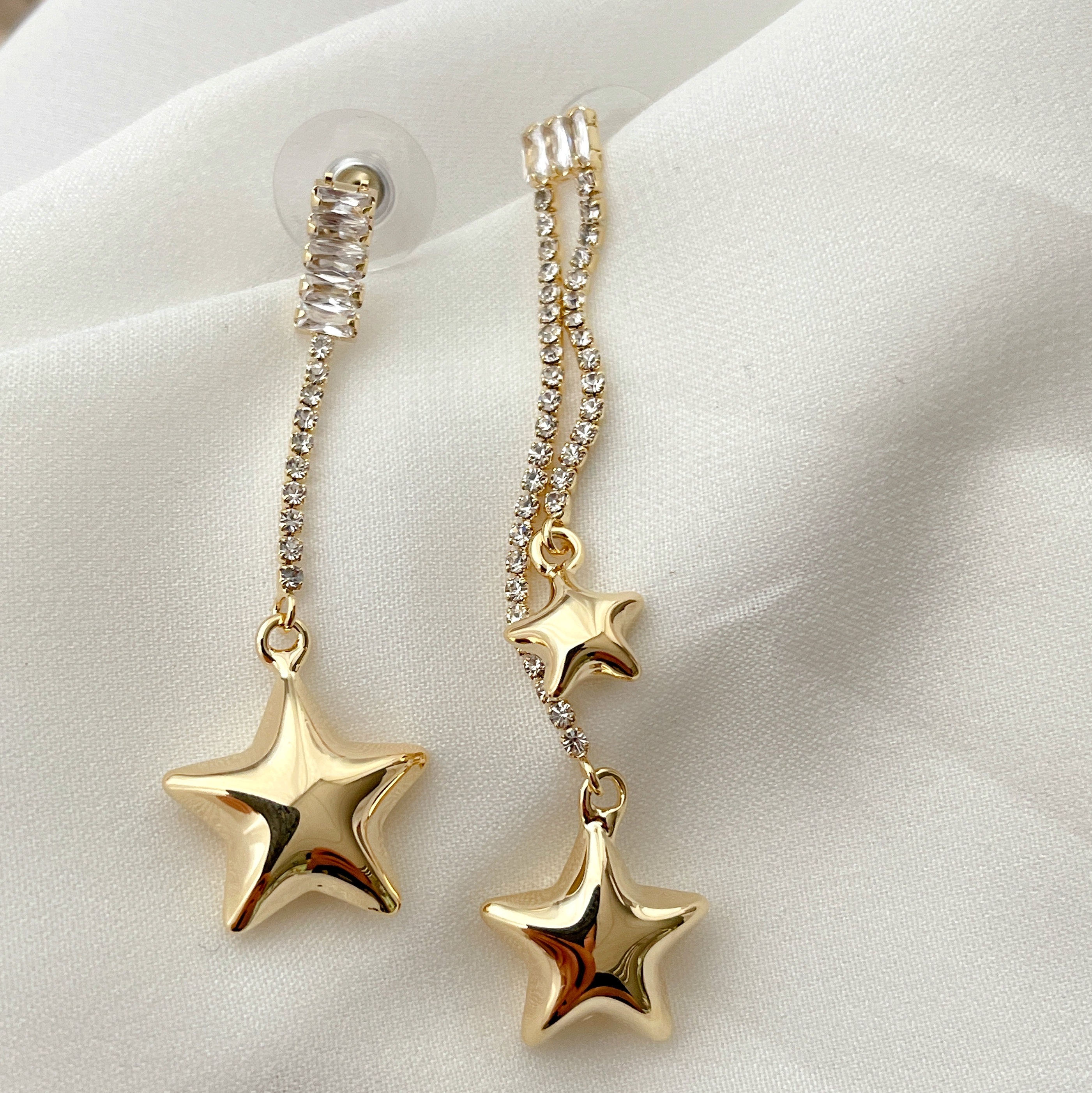 Long Chain Star Earrings