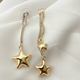 Long Chain Star Earrings