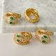 Green Eye Snake Ring