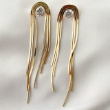 Long Herring Bone Earrings
