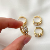 Fashion Pave Hoop Earrings