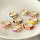 Enamel Adjustable Ring