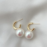 Round Pearl Earrings