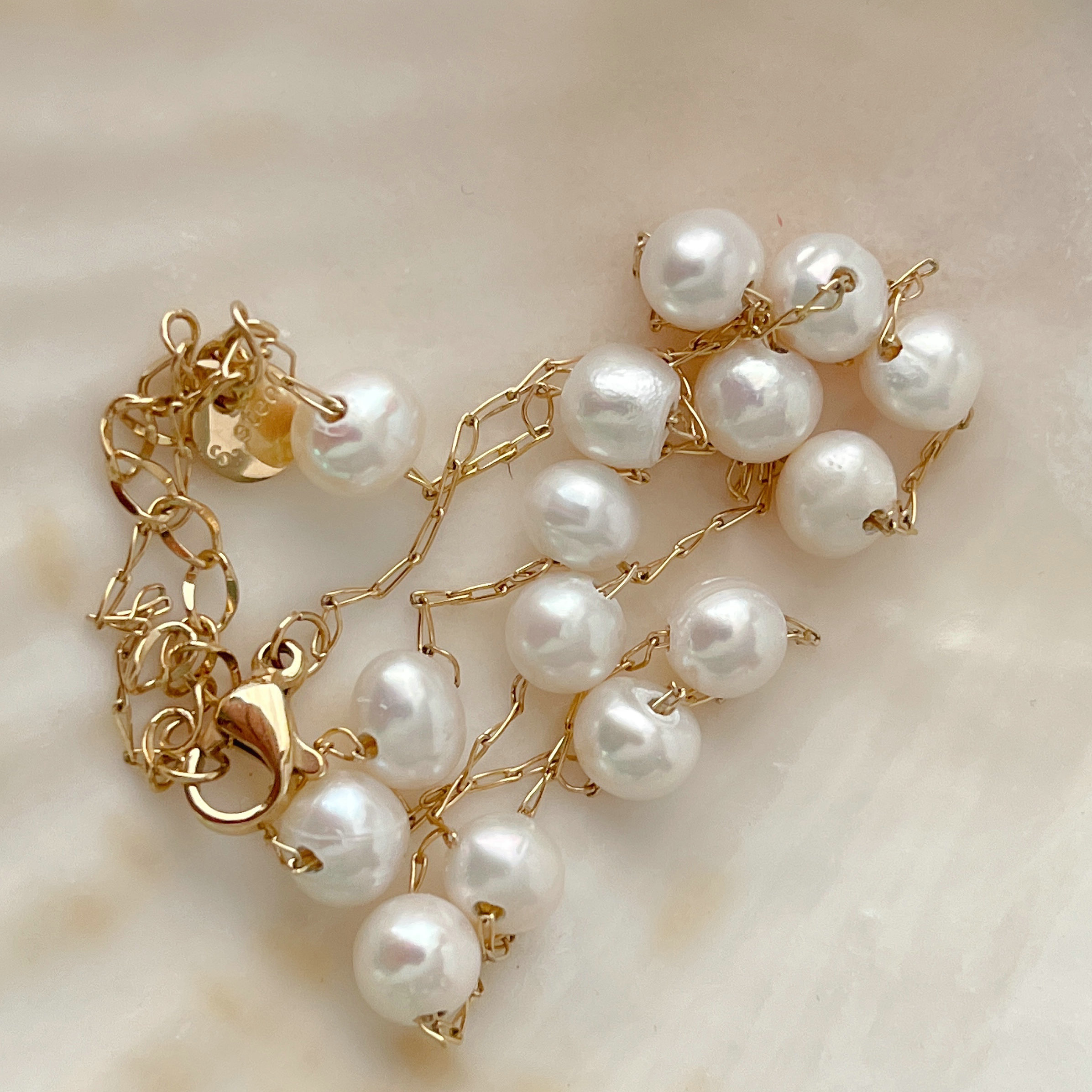 Stainless Steel Pearl Necklace