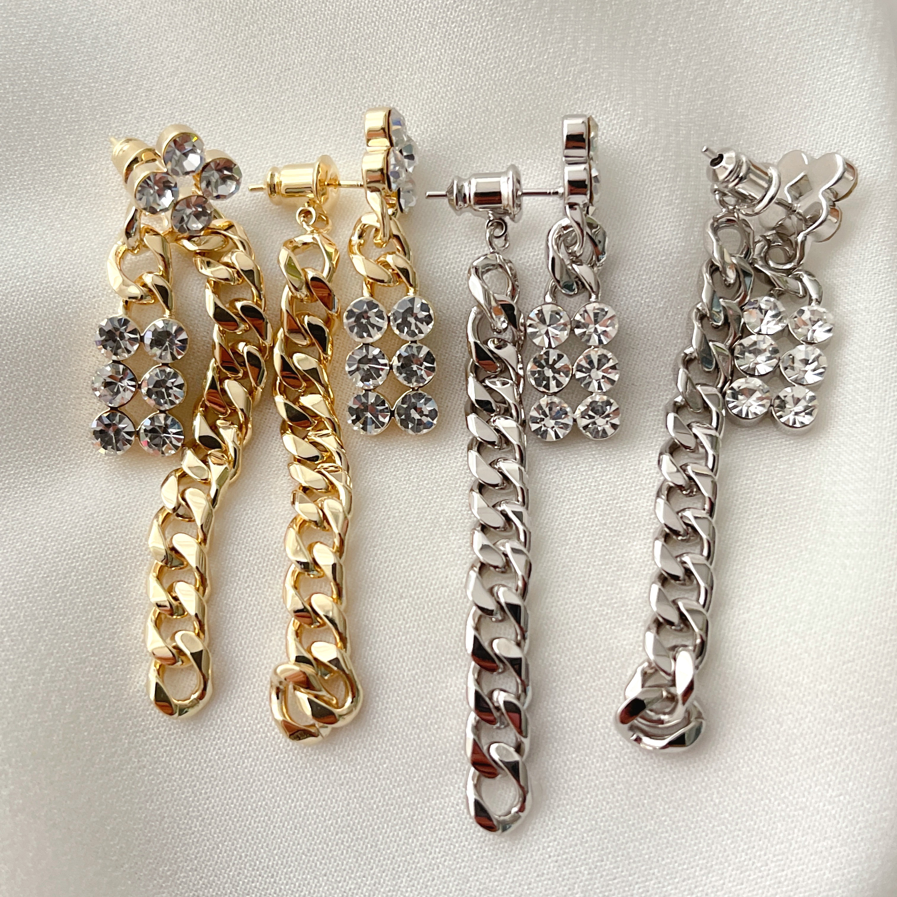 Cuban Chain Tassel Earrings