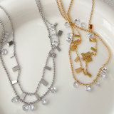Stainless Steel Two Layer Nekclace