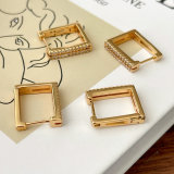 Pave Square Earrings