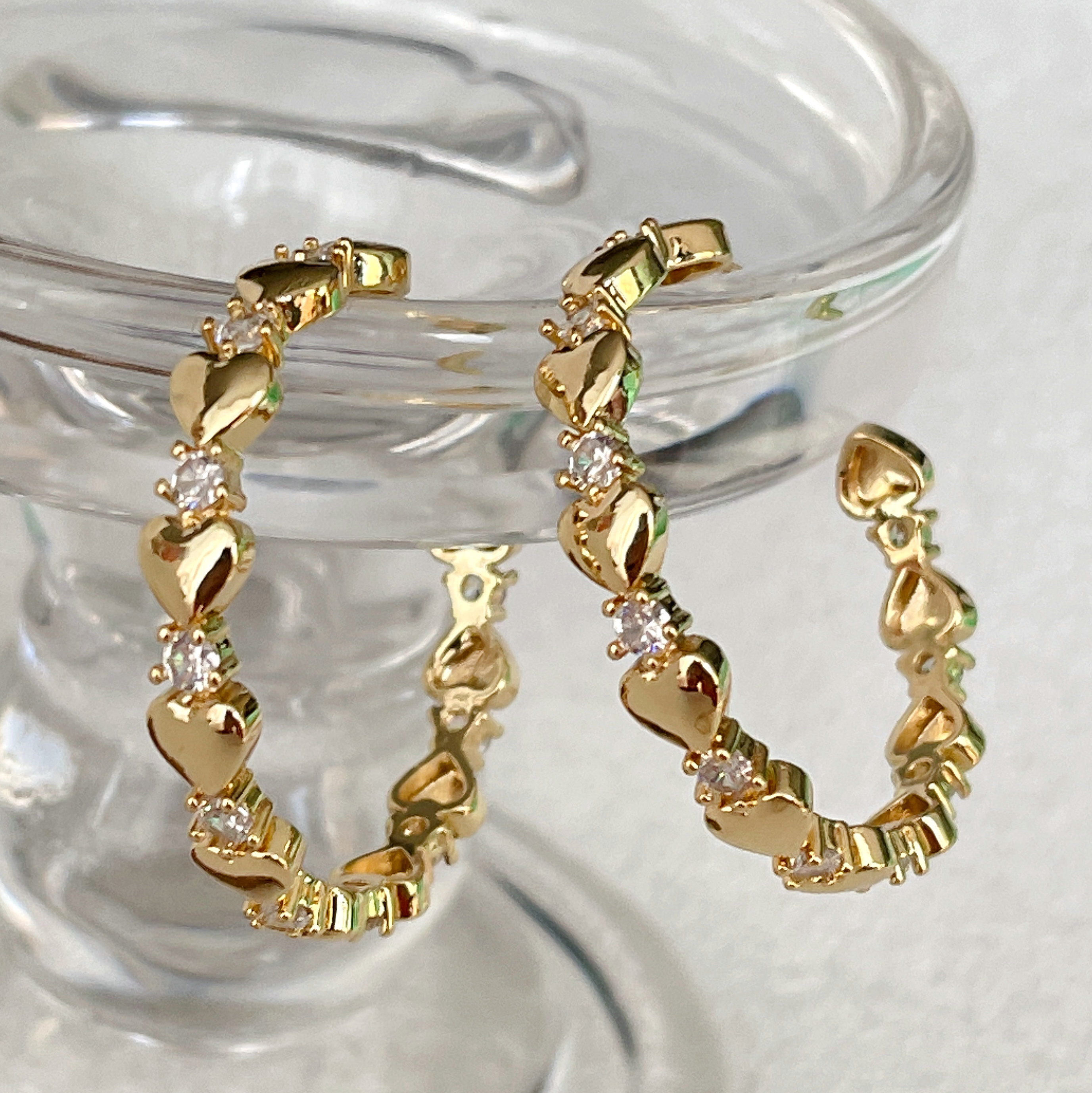 Heart Hoop Earrings