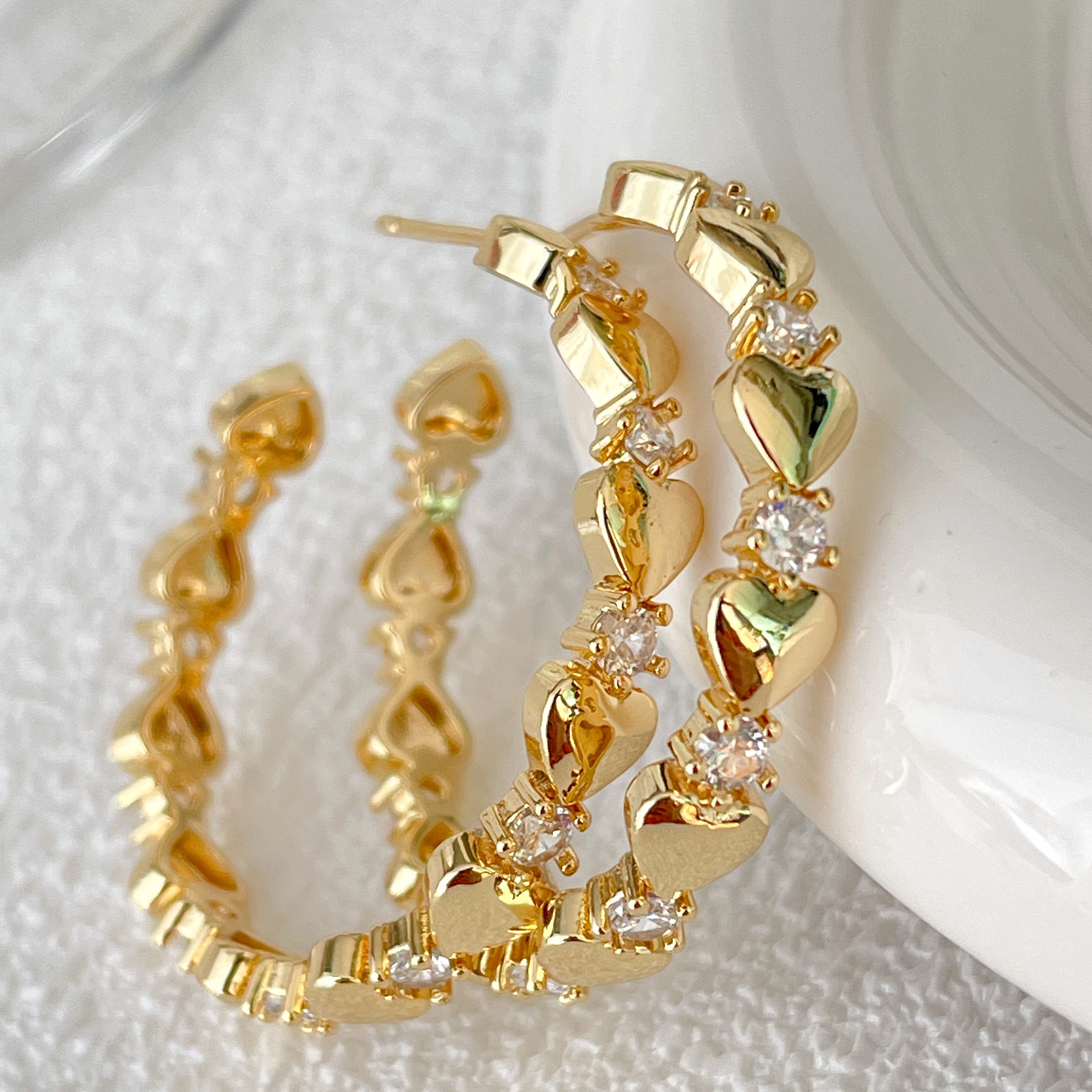 Heart Hoop Earrings
