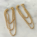 Gold Beaded Earrings