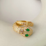 Green Eye Snake Ring