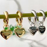 Hoop Earrings With Heart Pendant