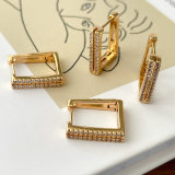 Pave Square Earrings