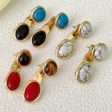 Stainless Steel Gemstone Earrings