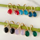 Oval Crystal Candy Charm Earrings