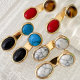 Stainless Steel Gemstone Earrings