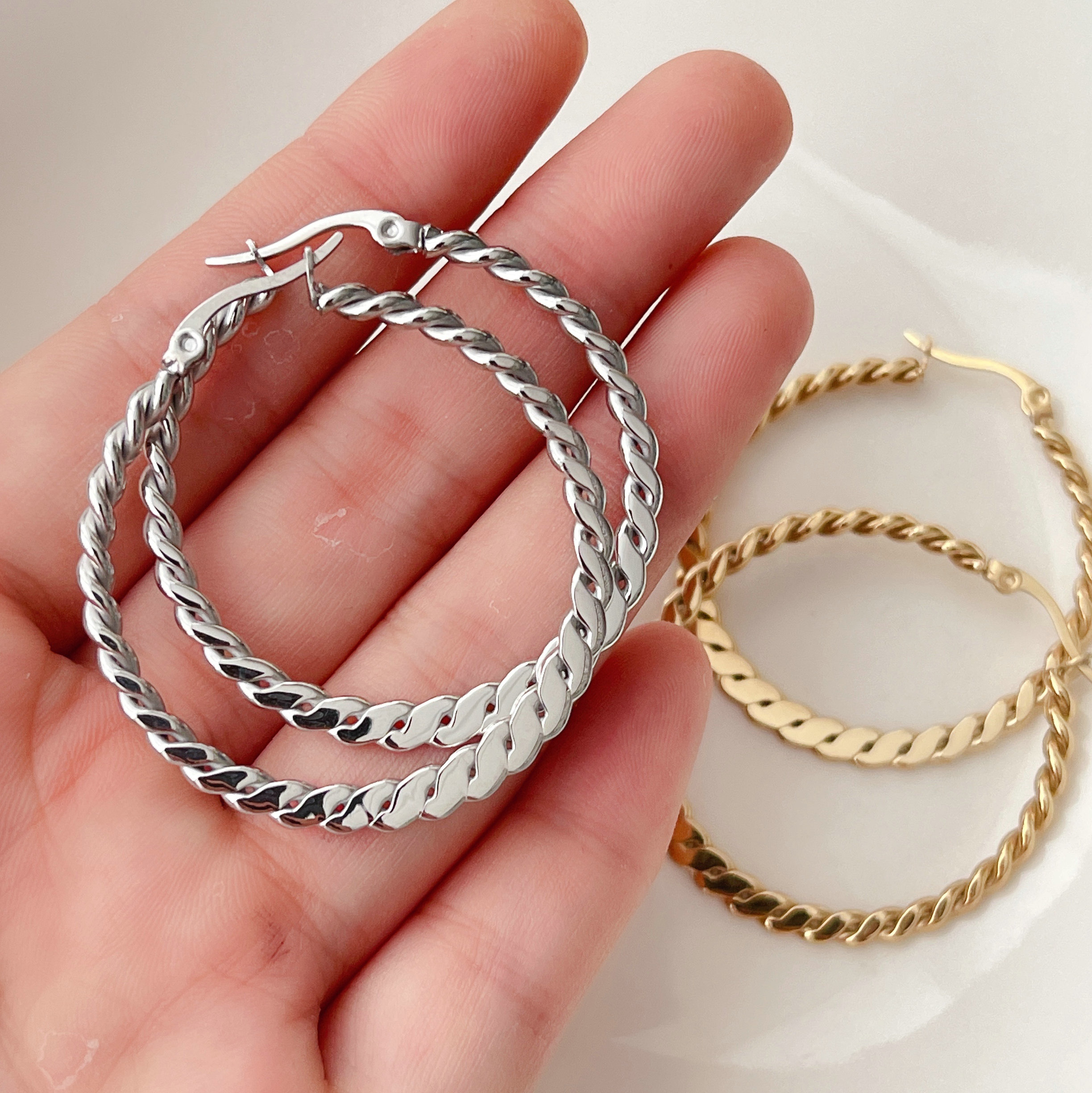 Stainless Steel Thin Cuban Chain Necklace