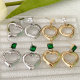Stainless Steel Heart Drop Earrings