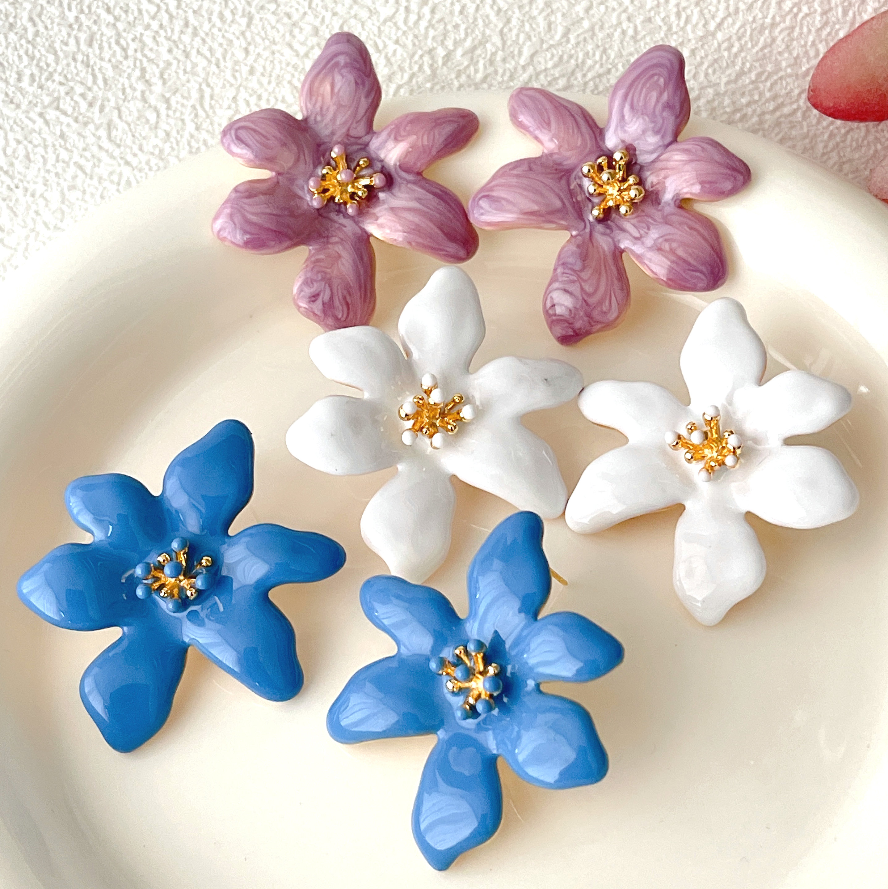 Enamel Flower Earrings CMEADL-2449782