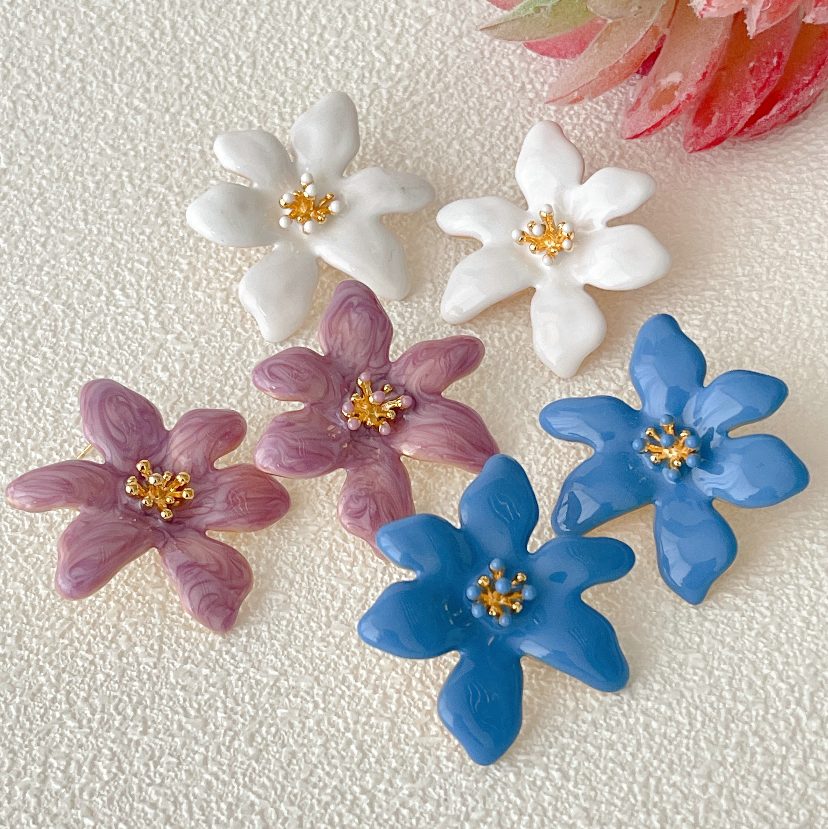 Enamel Flower Earrings CMEADL-2449782