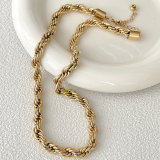Stainless Steel Fat Twist Necklace