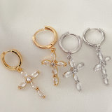 Cross Charm Earrings
