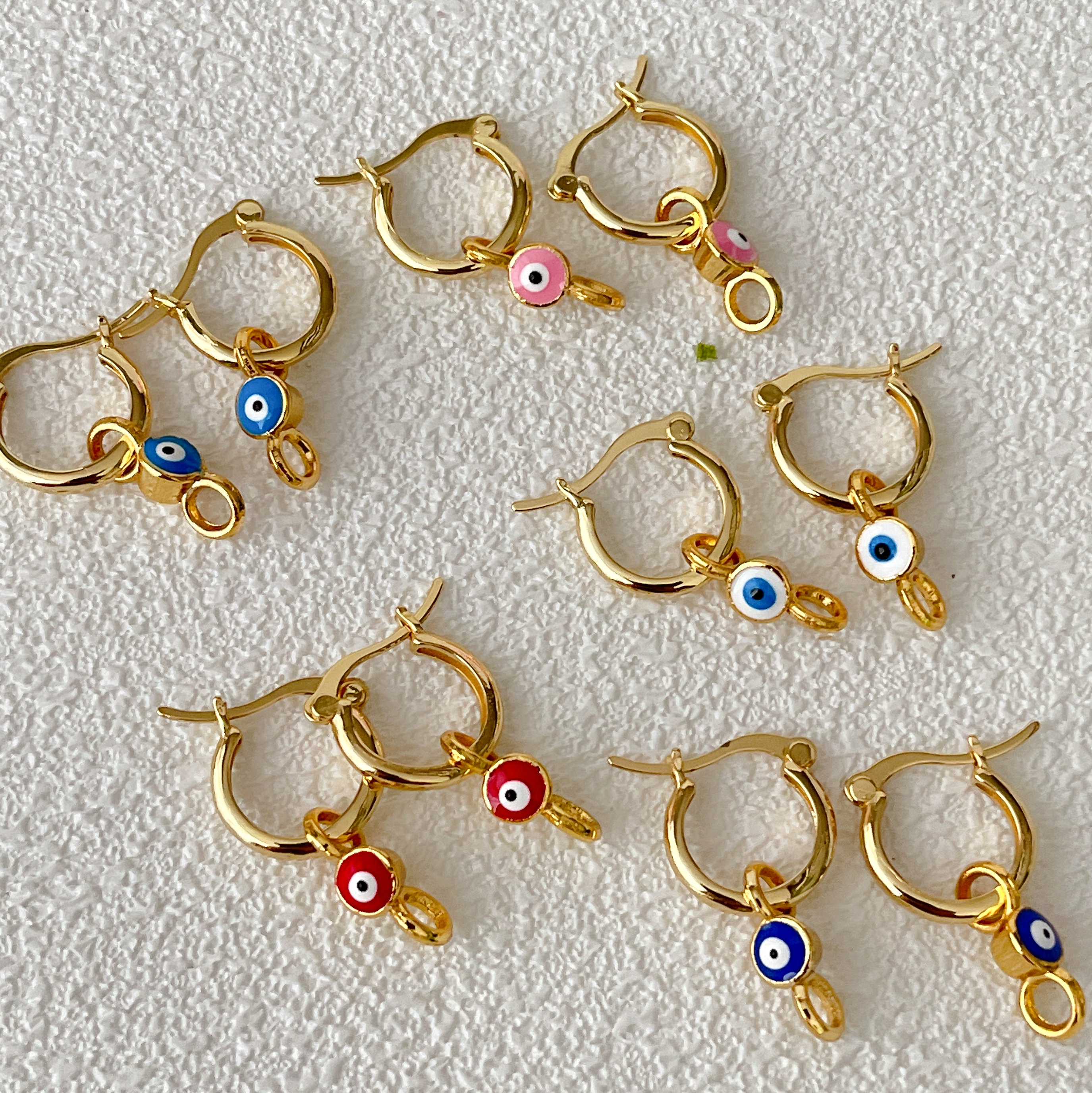 Enamel Eye Drop Earrings