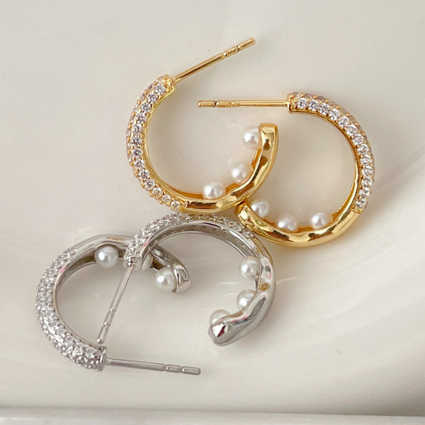 Pearl Hoop Earrings