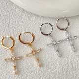 Cross Charm Earrings