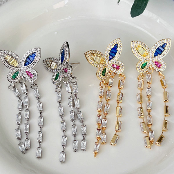 Butterfly Tassel Earrings