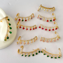 Fashion Zircon Charm Earrings Cuff