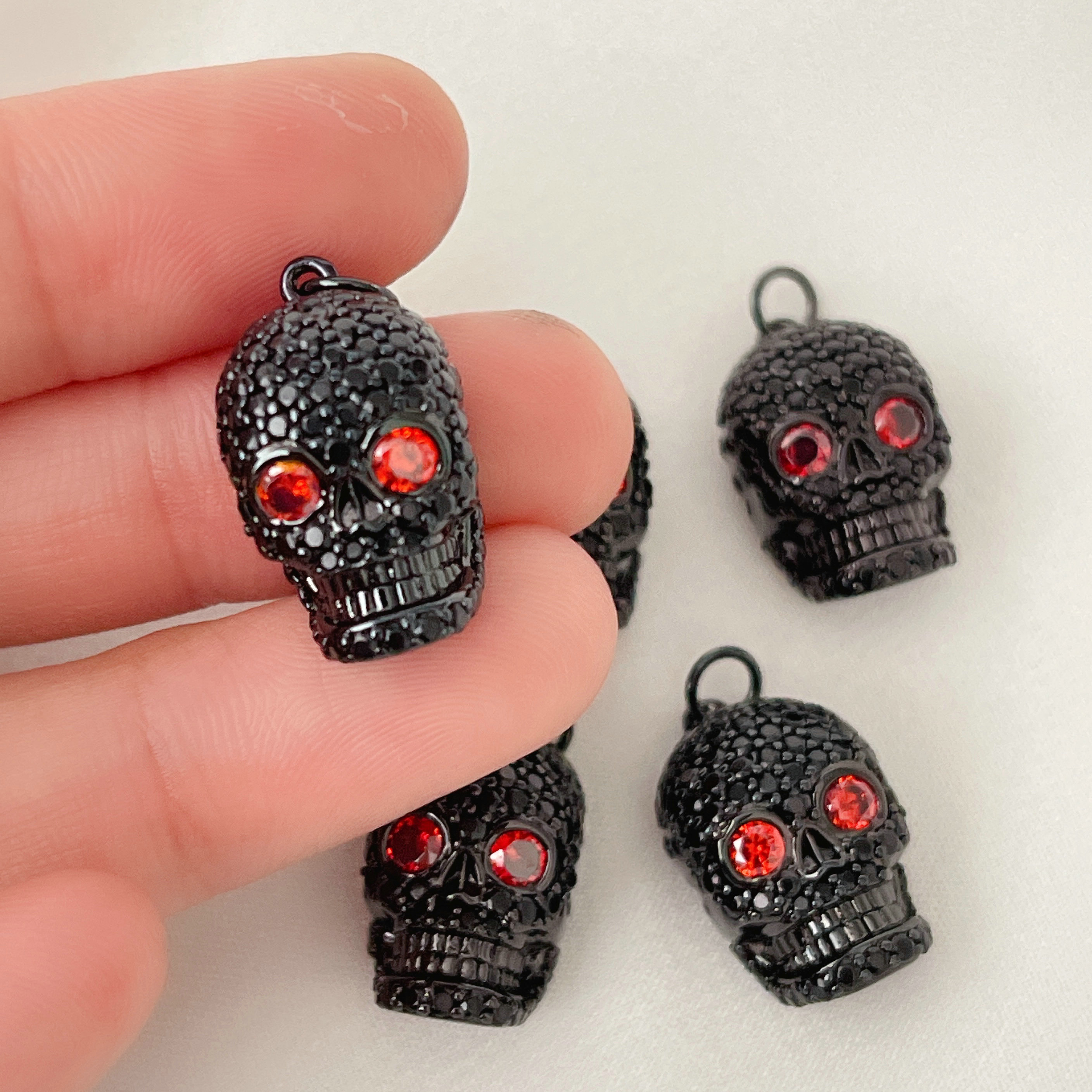 All Black Skull Charm
