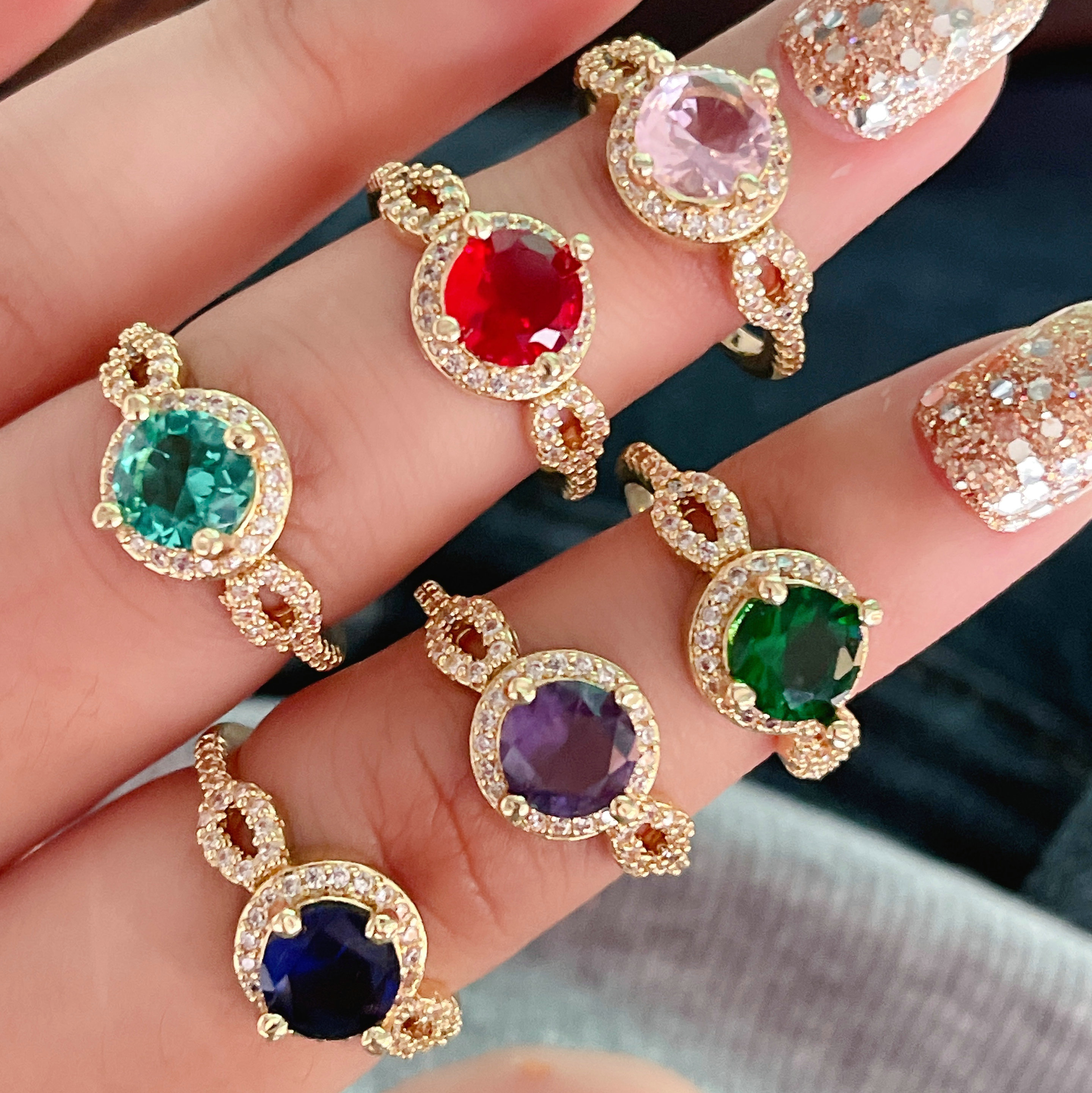 Copy Pave Heart Adjustable Ring