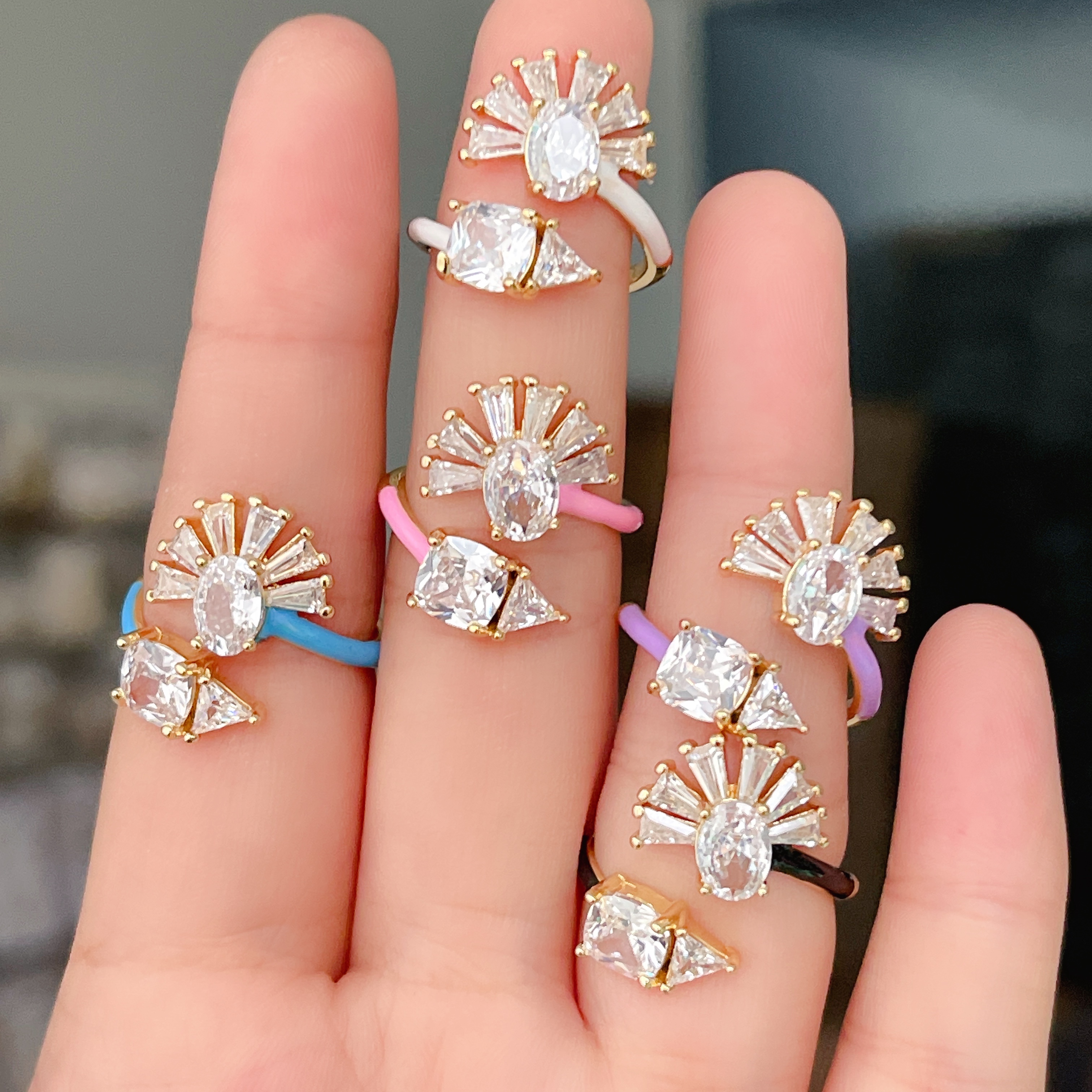 Enamel Zircon Adjustable