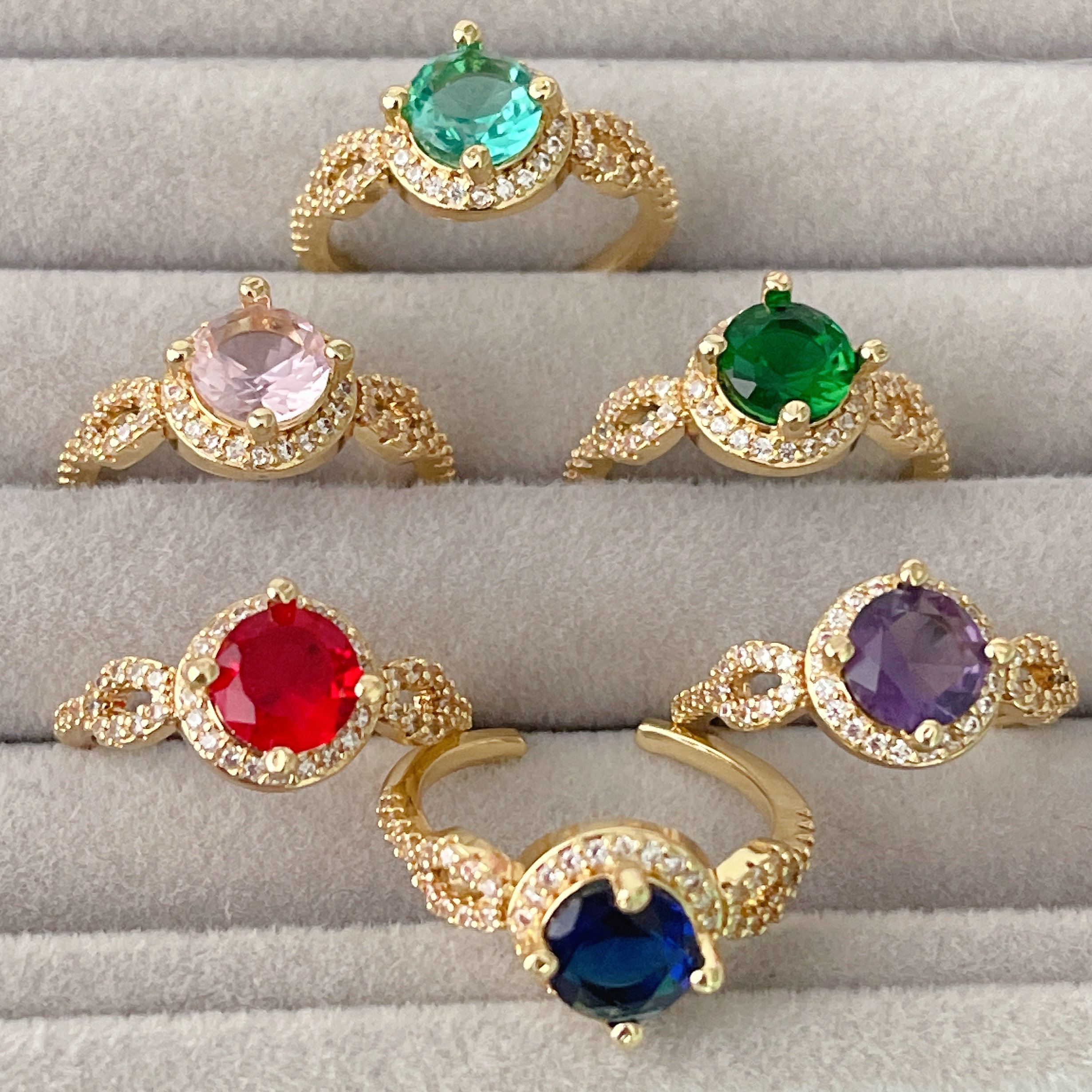 Copy Pave Heart Adjustable Ring