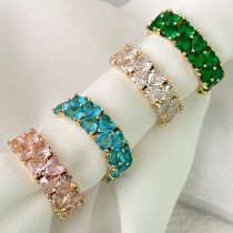 Double Heart Adjustable Ring