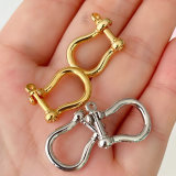 Horseshoe Button Charm