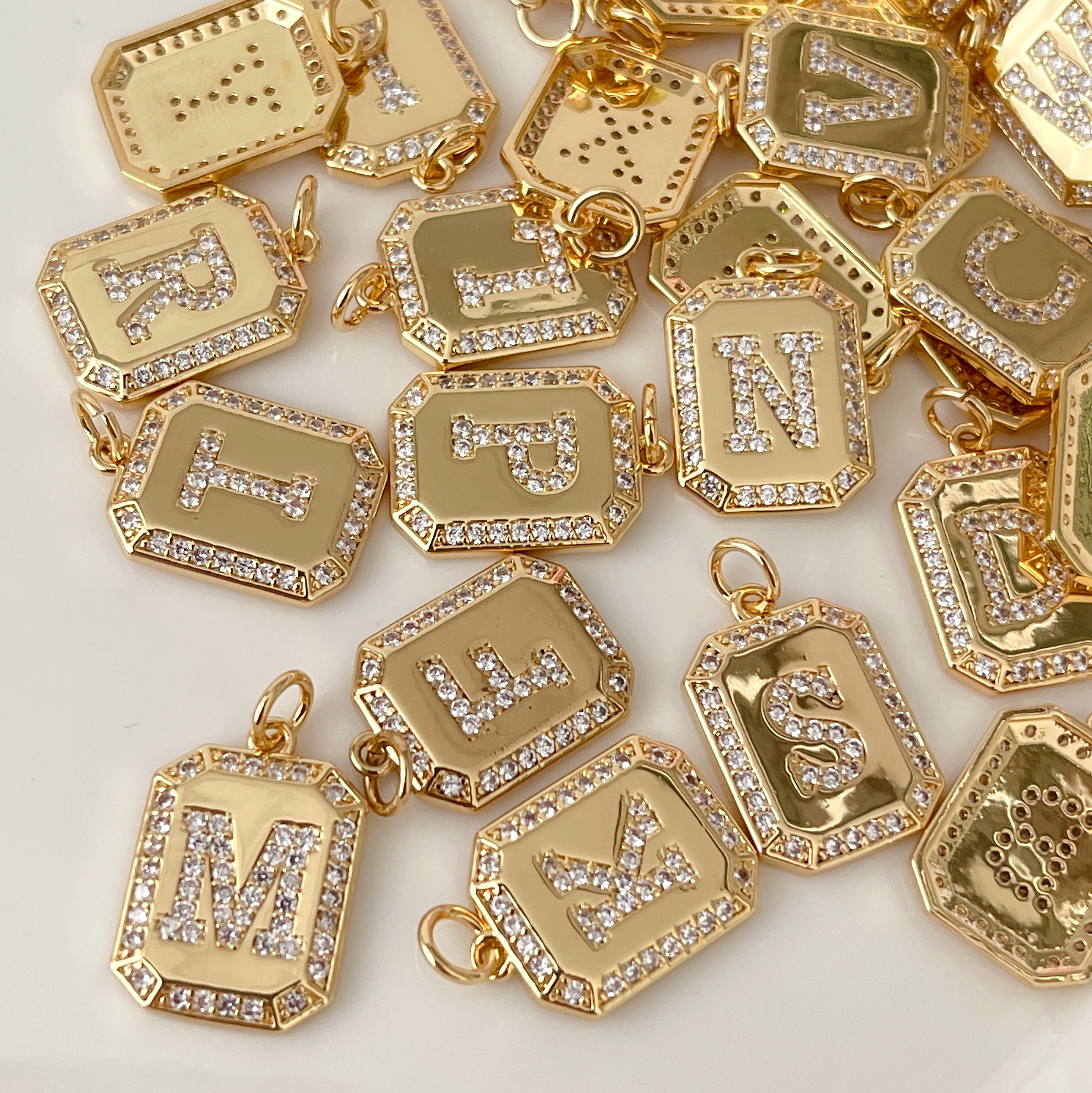 Square Letter Charm