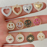 Heart,Happy Face,Eye Charm