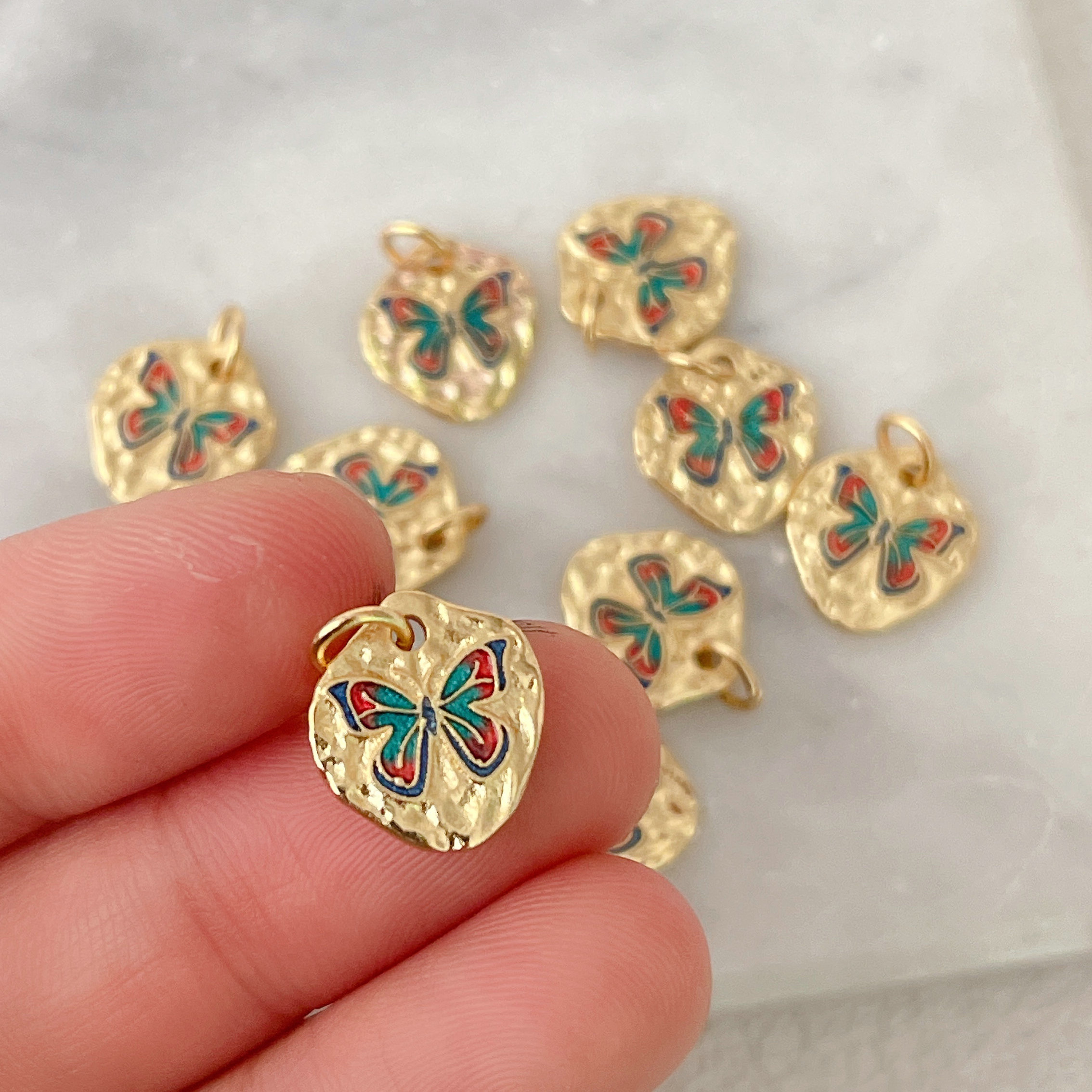 Mini Colorful Butterfly Charm