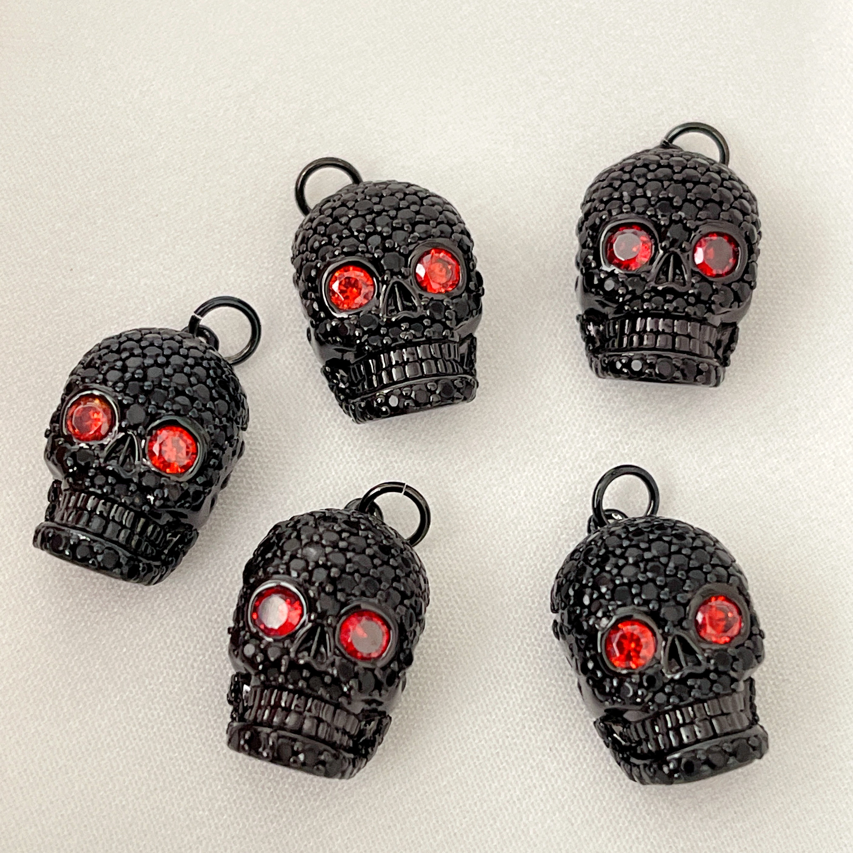All Black Skull Charm