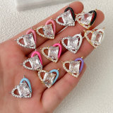Enamel Colorful Heart Charm