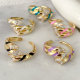 Enamel Adjustable Ring