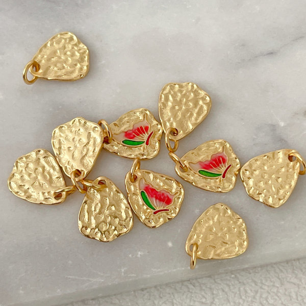 Mini Red Butterfly Charm