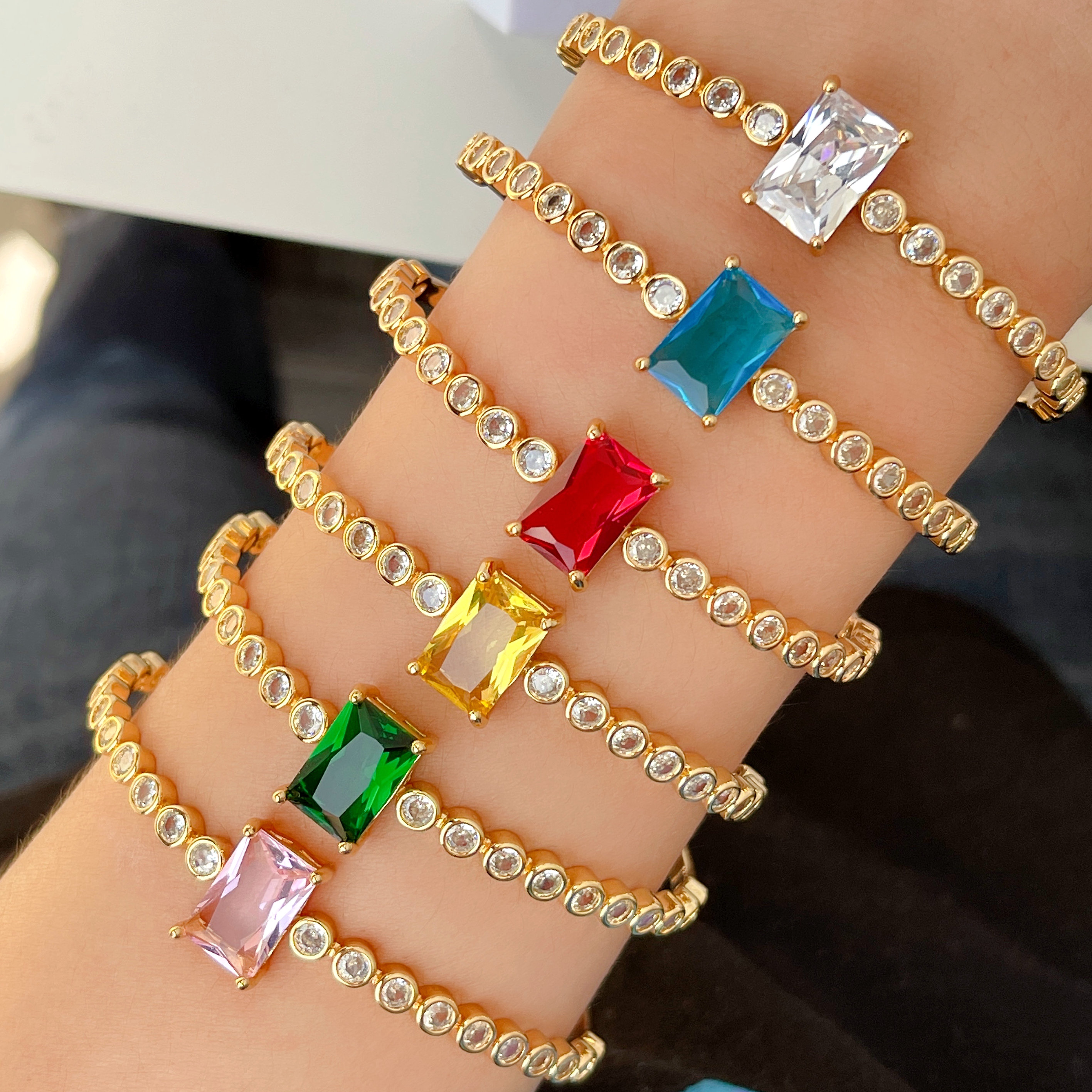 Pave Zircon Square Bangle